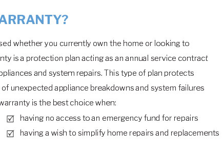 what is covered under home warranty